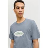 Jack & Jones JORCATSKILLS Front Baskılı Erkek Tişört | Bisiklet Yaka | Kısa Kollu