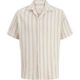 Jack & Jones Jorcoba Strıpe Resort Ekru Erkek Gömlek 12271060 - XL