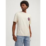 Jack & Jones Jordelirium Tee Ss Crew Neck TG Krem Rengi Erkek T-shirt