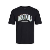 JACK & JONES Joreuphori Tee Ss Crew Neck Tg erkek tişörtü, Siyah, XXL