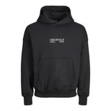 JACK & JONES JORGRACIA GRAPHIC SWEAT HOOD LN Kapüşonlu Sweatshirt, L, 12244773, Black, erkek