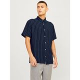 JACK & JONES Jorjoshua Loose Weave Shirt Ss Gündelik gömlek Erkekler