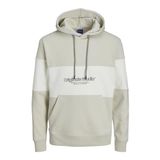 Jack & Jones Jorlakewood Sweat Hood BF LN Kırık Beyaz Erkek Sweatshirt