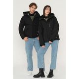 Jack & Jones Jormont Shell Jacket Erkek Siyah Mont Suya Dayanıklı Yüksek Yaka Özellikli M