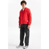 Jack & Jones Jornewove Erkek Sweatshirt - M - Kırmızı