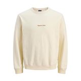 Jack & Jones Jornorrebro Emb Sweat Crew Noos Sweat, L, 12282893, Antique White, erkek