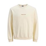 Jack & Jones Jornorrebro Emb Sweat Crew Noos Sweat, S, 12282893, Antique White, erkek