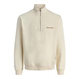 JACK & JONES JORNORREBRO EMB SWEAT HIGH NECK SN Erkek Sweatshirt Antique White M