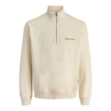 JACK & JONES JORNORREBRO EMB SWEAT HIGH NECK SN Erkek Sweatshirt Antique White S