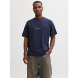 Jack & Jones Jornorrebro Emb Tee Ss Crew Neck Noos T-Shirt, S, 12282892, Sky Captain, Erkek