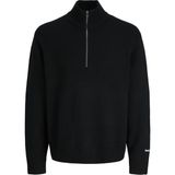 Jack & Jones Jornorrebro Yarım Fermuarlı Kazak 12282749 - Siyah - 2XL