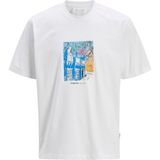 Jack & Jones JORPAROS GRAPHIC FRONT Beyaz Erkek Kısa Kol T-Shirt - XL