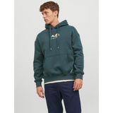 Jack & Jones Jorsılverlake Erkek Yeşil Sweatshirt 12242357-Green - Koyu Yeşil