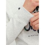 Jack & Jones Jorsılverlake Sweat Crew Neck Ln Erkek Beyaz Sweatshirt 12242366-White - XL