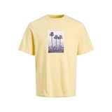 Jack & Jones Jorsplash Photo Tee Ss Crew Neck Sarı Bej Erkek T-shirt