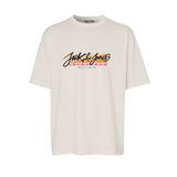 Jack & Jones Jortampa Tee Ss Crew Neck 1 FST LN Krem Rengi Erkek T-shirt