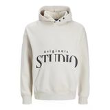 Jack & Jones Jorvesterbro Back Sweat Hood SN Moonbeam Erkek Sweatshirt