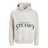 Jack & Jones Jorvesterbro Back Sweat Hood SN Moonbeam Erkek Sweatshirt