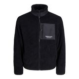 JACK & JONES, JORVESTERBRO TEDDY JACKET NOOS, Mont, Erkek, Siyah, XL