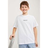 Jack & Jones Jorvesterbro Tee Ss Crew Beyaz Erkek Çocuk Kısa Kol T-Shirt - 8 Yaş