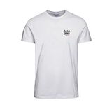 JACK & JONES Jorwalker Tee Ss Crew Neck FST erkek tişörtü, Parlak beyaz, XXL
