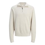 JACK & JONES JPRBLAMILANO STITCH KNIT HALF ZIP SN Erkek Triko/Kazak Cloud Dancer Detail:Melange M