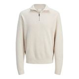 JACK & JONES JPRBLAMILANO STITCH KNIT HALF ZIP SN Erkek Triko/Kazak Cloud Dancer Detail:Melange XL