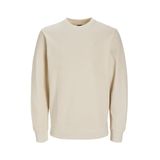 Jack & Jones JPRBLAROWAN Bisiklet Yaka Sweatshirt, 2XL, 12259351, BEJ, erkek
