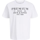 Jack & Jones Jprblucalvın Ss Tee Erkek Kısa Kollu Basic T-Shirt Pamuklu - Beyaz - XL