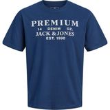 Jack & Jones Jprblucalvın Ss Tee Erkek Kısa Kollu Basic T-Shirt Pamuklu - Mavi - XL