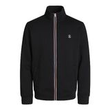 Jack & Jones Jprblurubber Sweat Zip Cardigan Prau23 Siyah Erkek Sweatshirt