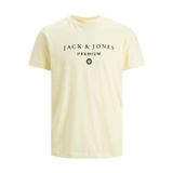 JACK & JONES Jprccmason Tee Ss bisiklet yaka erkek tişörtü, Pastel Sarı/Detay: jj Aw, S