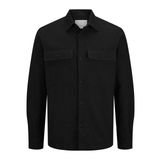 JACK & JONES JPRRAYMOND MELANGE SOLID LS OVERSHIRT SN Erkek Gömlek, Siyah, L