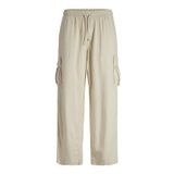 Jack & Jones Jpstbill Jjnate Linen Blend Cargo Jog SN Bej Erkek Kargo Pantolon