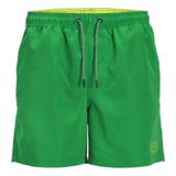 JACK & JONES JPSTFIJI JJSWIM SOLID S M L XL XXL Erkek Mayosu Yüzme Şortu, Green Bee/Detay: Sağlam, S
