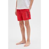 Jack & Jones Jpstmauı Jjswım Logo Akm Kırmızı Erkek Çocuk Şort - 14 Yaş