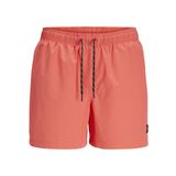 JACK & JONES JPSTMAUI JJSWIM SOLID S M L XL XXL Erkek Mayosu Yüzme Şortu, sıcak mercan, M
