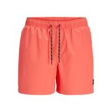 JACK & JONES JPSTMAUI JJSWIM SOLID S M L XL XXL Erkek Mayosu Yüzme Şortu, sıcak mercan, S