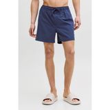Jack & Jones Jpstmauı Tropic Erkek Deniz Şortu Regular Fit Siyah Mayo Şort - Lacivert