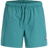 Jack & Jones Jpstmauı Tropic Erkek Deniz Şortu Regular Fit Siyah Mayo Şort - Turkuaz - 2XL