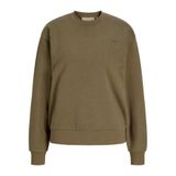 Jack & Jones JXABBIE RLX LS EVERY CREW SWT NOOS Sweatshirt, L, 12223962, Beech Print:SLATE BLACK JJXX LOGO, kadın