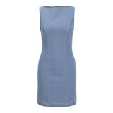JACK & JONES JXABRA SLIM MINI DENIM DRESS DNM Kadın Elbise Medium Blue Denim XS
