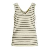JACK & JONES JXAMARA TOP KNIT Kadın Triko/Kazak Bone White Stripes:/Chestnut M
