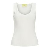 Jack & Jones Jxdevi Tight Top Knit Kirli Beyaz Kadın T-shirt