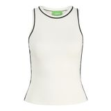 JACK & JONES JXEVELYN COMFY PIPING TOP KNIT Kadın Triko/Kazak Vanilla Ice Detail:/Black XS
