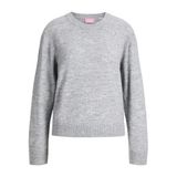 JACK & JONES JXEVI CREW NECK KNIT Kadın Triko/Kazak Medium Grey Melange L