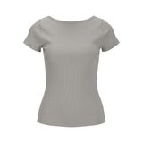 Jack & Jones Jxfinley STR Rib Top JRS Gri Kadın T-shirt