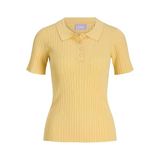 JACK & JONES JXHADLEY TIGHT SS POLO KNIT NOOS Kadın Triko/Kazak Sunlight L