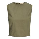 Jack & Jones Jxkaia Seersucker Koyu Yeşil Top WVN Kadın T-shirt