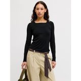 JACK & JONES Jxlisa Layer Ls Top Jrs Gömlek, M, 12303270, Black, Kadın